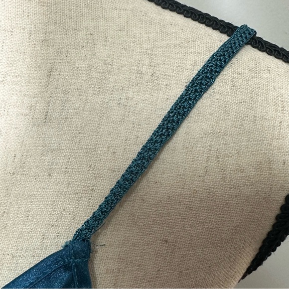 Ssshhh Intimates Teal Blue Satin Slip Dress/Womens Size Small (see measurements) - Picture 9 of 12